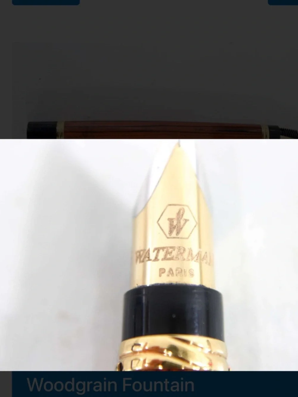 Waterman Liaison Red Woodgrain Fountain Pen , with 18k gold nib, in box with In